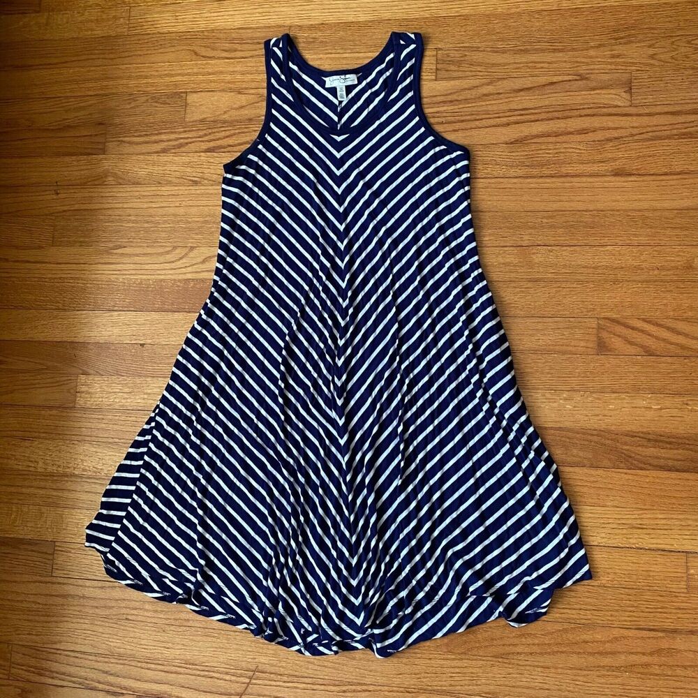 Jessica Simpson Maternity Dress Size S/M Midi w POCKETS Jersey Knit Sleeveless